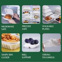 Conteneur alimentaire jetable à charnière en Mfpp (Mineral Filled Plastic) de 5x5 pouces pour plats à emporter, idéal pour les restaurants
