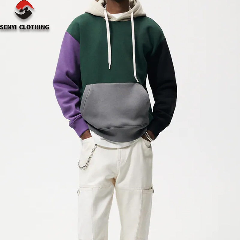 Мужские толстовки и свитшоты на заказ, уличный тренировочный костюм, трехцветная толстовка из органического хлопка, мужская спортивная рубашка, спортивная одежда, толстовки для мужчин