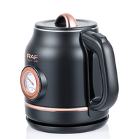 Bouilloire électrique RAF R.7209 1500W, capacité 1,5L, ébullition rapide, rotation à 360° °   Bouilloire électrique à arrêt automatique avec base pivotante