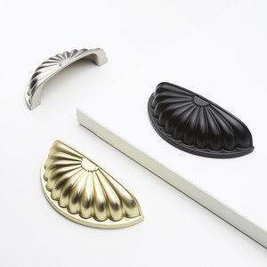 Various Color Furniture Hardware Fashion Semicircular <strong>Shell</strong> Black Gold Silver Cabinet <strong>Handle</strong> <strong>Drawer</strong> <strong>Knob</strong> Wardrobe Door <strong>Pulls</strong> - Product Image 3