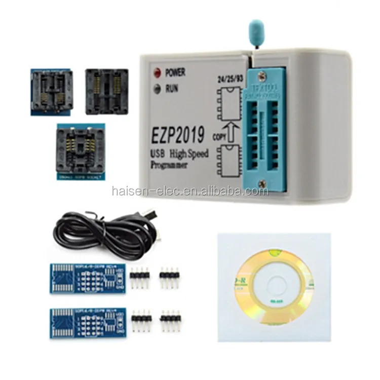 HAISEN EZP2019 + programador USB SPI de alta velocidad, compatible con 24 25 93 EEPROM Flash EZP2019