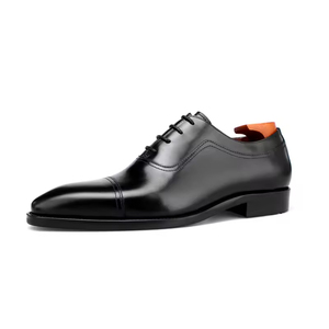 Nouvelles chaussures Oxford en cuir imperméables à bout pointu pour hommes, chaussures de ville formelles britanniques, chaussures décontractées tendance - Product Image 4
