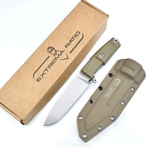 Cuchillo de Caza EDC para Exteriores ER, Acero S30V, 5.8mm de Grosor, Mango de Goma, DIY OEM, Apertura Rápida con Botón Deslizante - Product Image 1