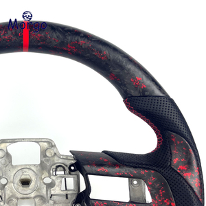 Volante Deportivo de Fibra de Carbono Perforada con Costuras Blancas para <span class=keywords><strong>Ford</strong></span> <span class=keywords><strong>Mustang</strong></span> - Product Image 2