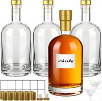 Bouteille à fond épais pour vin, liqueur, whisky, boissons, huile, vodka – 50ml, 100ml, 200ml, 250ml, 375ml, 500ml, 750ml, 1000ml