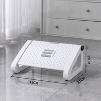 Repose-pieds ergonomique en plastique réglable avec rouleau de massage pour pédicure, à placer sous le bureau, pour le travail au bureau