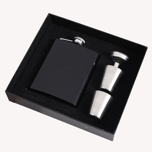 مخصص النقش بالليزر 6/7/8 أونصة الفولاذ المقاوم للصدأ الخمور ويسكي الكحول قارورة الورك أكواب النار مع قمع وصندوق هدية عدة - Product Image 6