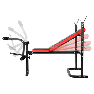 Banc de <span class=keywords><strong>musculation</strong></span> pliable en métal réglable avec extension pour les jambes pour <span class=keywords><strong>la</strong></span> salle de sport à domicile - Sécurité et <span class=keywords><strong>musculation</strong></span> - Product Image 5