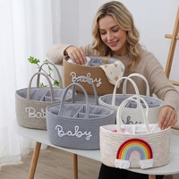 Panier de rangement rond multifonctionnel en tissu écologique, style Ins, pour la décoration de la maison, les jouets, les vêtements, l'organisation des cosmétiques