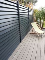 Clôture de balcon DIY en métal à lames profilées, 50 panneaux, persiennes de ferme, en aluminium thermolaqué, pour l'intimité, taille personnalisée 800-2000mm