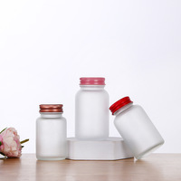 30ml 60ml 80ml 100ml 120ml 150ml Bouteille de médecine en verre dépoli pour soins de santé Bouteilles de capsules vitaminées