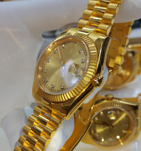 Montre mécanique automatique pour homme de luxe en or jaune 24k 18k, 40 mm 36 mm, étanche, personnalisée - Product Image 4