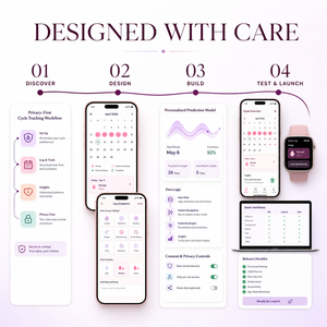 Développement d'une application personnalisée de suivi des règles pour femmes, compatible iOS et Android, avec suivi du cycle et prédiction de l'ovulation, LionCreate - Product Image 4