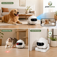 Robot de compagnie IA avec caméra HD, interaction vocale, jouet laser, évitement automatique d'obstacles et auto-recharge pour chats et chiens