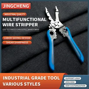 8.5" Wire Stripper Cable Cutter Mini Multi Tool Wire Stripping Pliers Handheld Copper Wire Stripper