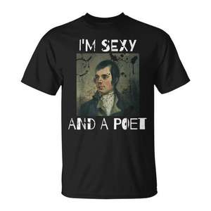 T-shirt sexy et poétique Robert Burns Night pour les célébrations ou les idées cadeaux - Product Image 1