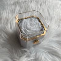 Lovebay Forever Roses avec collier boîte à bijoux de fleurs préservées naturelles éternelles avec tiroir pour la Saint-Valentin fête des mères