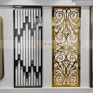 LL98 Paravent décoratif mural translucide mobile en acier inoxydable durable et étanche de bonne qualité pour balcon et séparation de pièce - Product Image 2