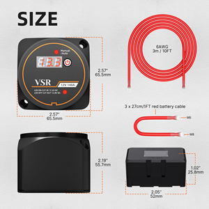 Kit Aislador de Batería Dual Inteligente Rohs CE 140A, Interruptor Selector de Batería de 12 Voltios con Botón de Control Manual para Automóviles y RV - Product Image 4