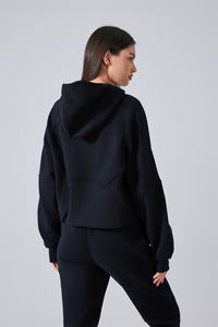 Sudadera con capucha de invierno de gran tamaño de manga larga con cremallera para mujer 2024, sudaderas deportivas transpirables para Yoga, ropa deportiva cómoda - Product Image 4