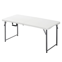 Großhandel Outdoor-Events Hochzeit Beliebte Rechteckige Weiße HDPE-Kunststoff Picknick-Party Klappbare Höhenverstellbare Klapptische