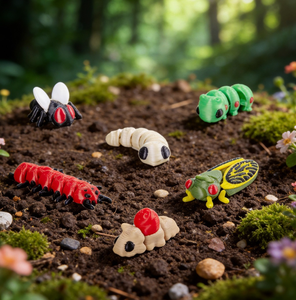 Figuras de Insectos Articuladas Impresas en 3D, Flexibles, de Mariquita, Centipeda, Oruga y Rana, para Aprendizaje Montessori y Alivio del Estrés - Product Image 5