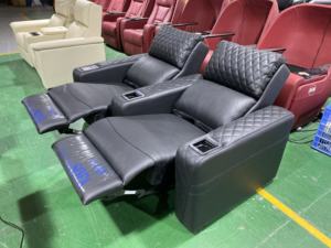 Sang Trọng Điện Có Thể Ngả Ghế Đôi Rạp Chiếu Phim Sofa Hiện Đại Rạp Hát Tại Nhà Đồ Nội Thất Với Kim Cương Khâu Chính Hãng Chất Liệu Da - Product Image 6