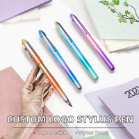 Bolígrafo táctil de plástico con LOGO personalizado, superventas de fábrica, bolígrafo de punta suave de 1.0mm, multifuncional con grabado láser.