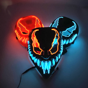 Máscara de Animal Luminosa de Neón para Halloween, Máscara de Superhéroe LED, Máscara de Media Cara Brillante para Fiesta de Disfraces - Product Image 5