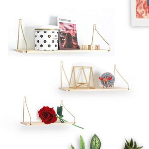 Craft Storage Shelf Simple Pine & Rope Painted <b>Decorative</b> Wall Shelf Eco-Friendly Antique Wood Wall Holder Rack - Product Image 6