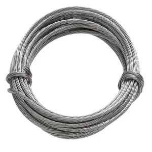 铁绳制造商1x7 1.0毫米镀锌铁钢丝绳，具有吊线紧凑型认证