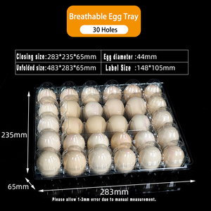 Plateau à œufs portable en PET transparent de qualité alimentaire, anti-buée, anti-statique, anti-choc, RPET, emballage d'œufs personnalisé ODM, vente en gros, directement de l'usine - Product Image 6