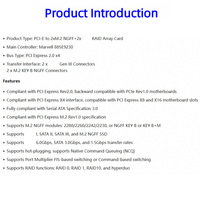 Kartu Adaptor Dual ke PCIe X4 2 Port Konverter Ekspansi SSD dengan Model Heatsink Aluminium untuk Peningkatan Penyimpanan PC Desktop
