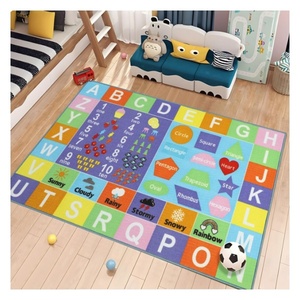 Tapis pour enfants avec lettres majuscules et chiffres marqués d'animaux Tapis de jeu pour enfants Tapis - Product Image 6