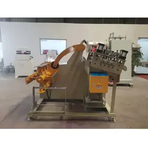 automatic steel plate sheet decoiler metal material straightening and leveling machine