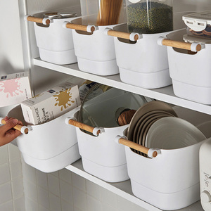 Home desktop storage box Organizing storage basket Bathroom kitchen toilet plastic box sundry basket storage box