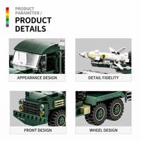 Jouet de construction de véhicule tactique MOC de niveau professionnel, ensemble avancé de 489 pièces, lanceur de missiles mobile, blocs de construction Mecha personnalisés