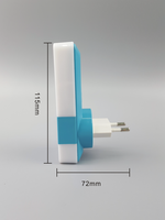Veilleuse LED A90 avec double prise murale USB, capteur tactile, chargeur rapide pour chambre à coucher, ordinateur, téléphone portable, prise de courant, lampe