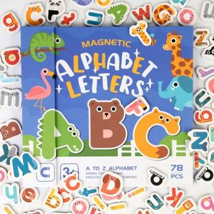 Lettres magnétiques en bois épaisses, 26 animaux mignons, alphabet, livre magnétique, jouet éducatif pour enfants - Product Image 2
