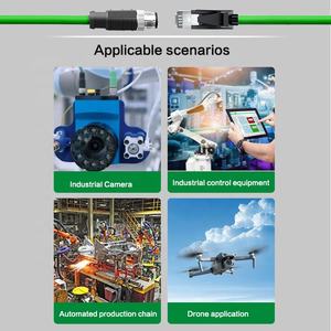 M12 8-Pin A-Code Steckverbinder Rechtwinklig M12 Stecker auf RJ45 Stecker Ethernet-Kabel Industriekamera Cat6 Wasserdichtes Netzwerkkabel - Product Image 6