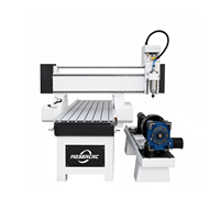 Jinan Mosencnc Mini 6090, Máquina Router CNC para Madera de 4 Ejes con Ranura en T, 2.2kw 3.5Kw DSP, Grabado Rotatorio 3D en Madera, Servomotor y Controladores