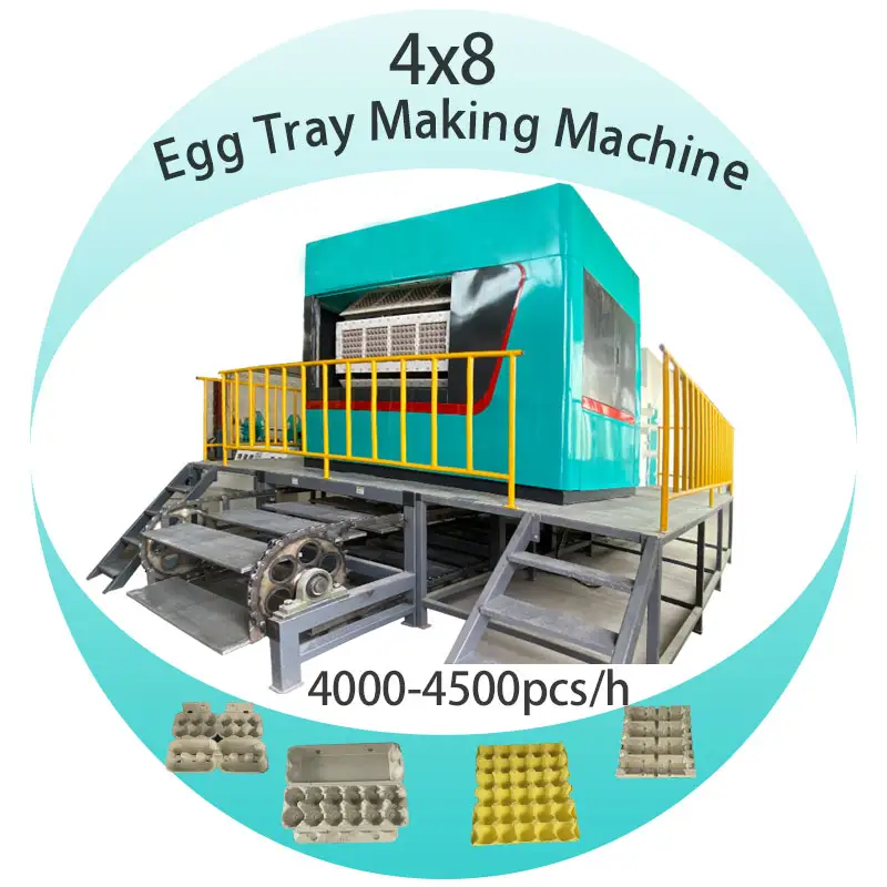 작은 미니 계란 트레이 성형 기계 1000 pcs 폐지 펄프 계란 트레이 성형 기계