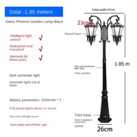 Lampe solaire LED en aluminium à haut poteau pour aménagement paysager, étanche, pour jardin, parc, villa, utilisation en rue