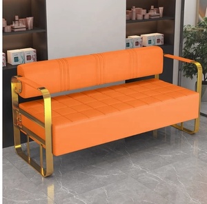 Luxury Design Barbershop Sofa Beauty Salon Waiting <b>Chair</b> Hair Salon Lounge Area Clothing Store Office Reception for Shop - Product Image 2