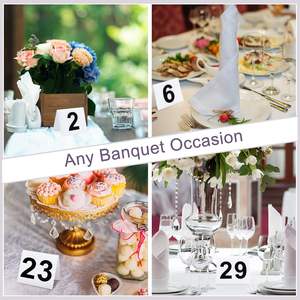 Numéros de table en acrylique transparents personnalisés imprimés UV pour mariage, vente en gros - Product Image 5