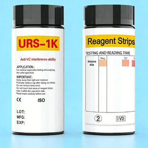 Bandelettes de <span class=keywords><strong>test</strong></span> d'analyse d'<span class=keywords><strong>urine</strong></span> URS-<span class=keywords><strong>1K</strong></span> pour la surveillance des cétones en déplacement - Product Image 1