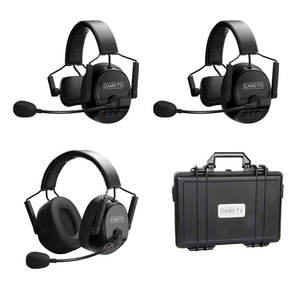 Casques d'intercom sans fil Full-duplex CAME TV Kuminik8, technologie d'activation vocale, réduction du bruit, 10 heures d'autonomie, portée de 1500 pieds - Product Image 1