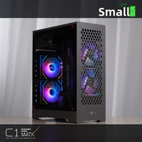 Coque d'ordinateur de jeu verticale compatible MATX/ITX/ATX en alliage d'aluminium de qualité supérieure C1 pour carte d'alimentation compacte Apple Hole