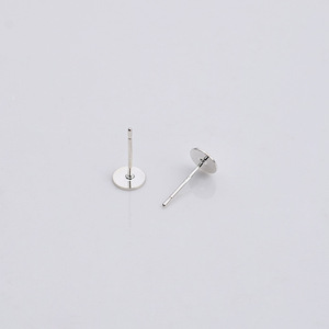 S925 Silver Earring <b>Posts</b> Flat <b>Round</b> 6mm 8mm For Earring Making Jewelry Findings Components - Product Image 3