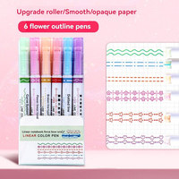 Stylos marqueurs professionnels à pointe courbe pour artistes, encre permanente, marqueurs à rouleau pour formes courbes, marqueurs de dessin artistique, stylo décoratif